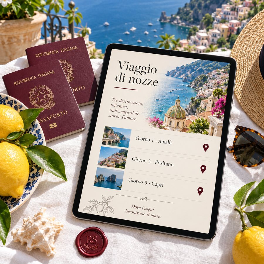 Planner del viaggio di nozze